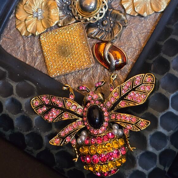 Handmade Framed Jewelry Art 8"W x 10"H - Picture 7 of 9